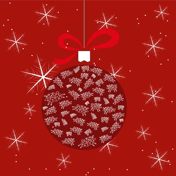 Kar taneleri arka plan üzerine koyun ile Noel top