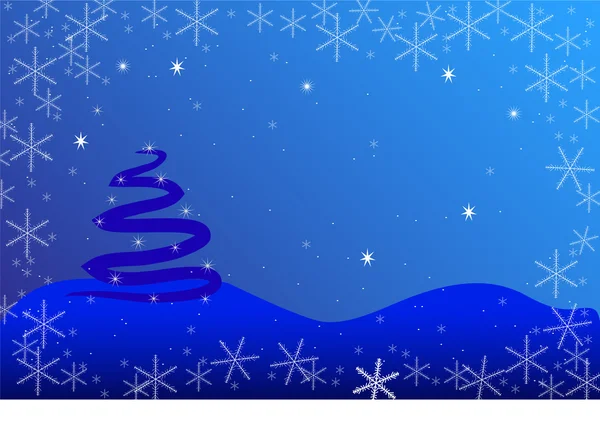 Carte de Noël avec sapin — Image vectorielle