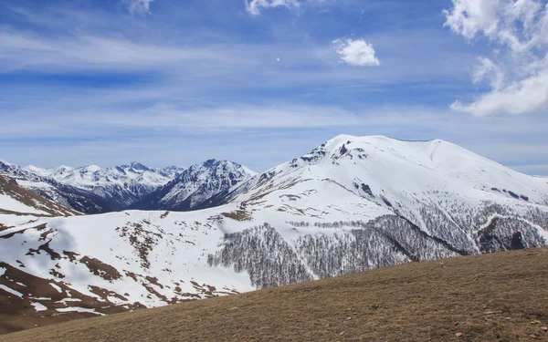 Χιονισμένες κορυφές των Άλπεων του Καυκάσου — Φωτογραφία Αρχείου