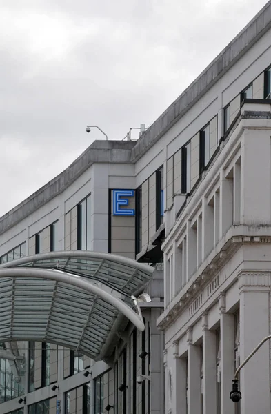 stock image Leeds, West Yorkshire, United Kingdom - 22 October 2020: close up of the east entrance of the Trinity shopping centre in Leeds