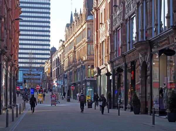 Leeds West Yorkshire United Kingdom February 2020 People Walking King Stock Photo