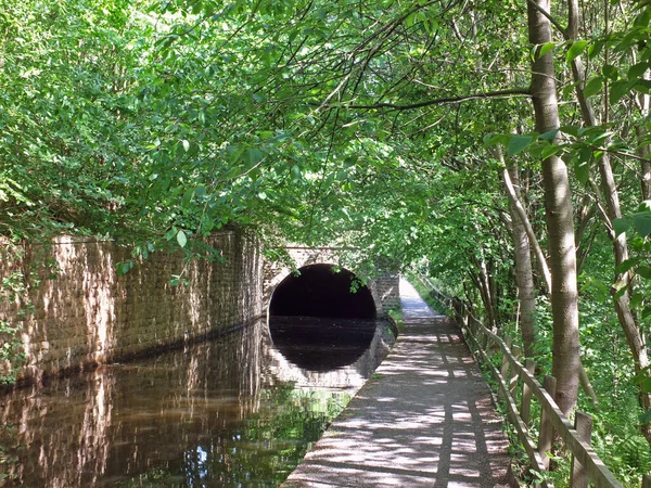 Fallingroyd Túnel Canal Rochdale Hebden Ponte Construída Para Transportar Canal — Fotografia de Stock