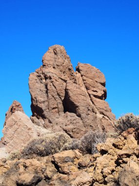 Tenerife 'deki Tide Ulusal Parkı' nda büyük kaya oluşumları
