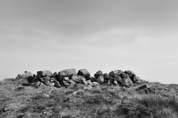 Exposed Stones Top Cairn Known Millers Grave Midgley Moor Calderdale — Stock Photo, Image