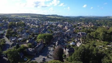 Küçük bir kasabanın havadan görünüşü