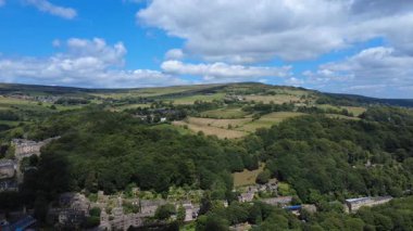 Hebden kasabasının manzaralı manzarası