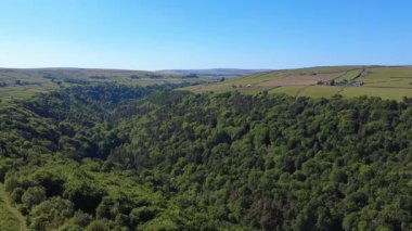 Hebden kasabasının manzaralı manzarası