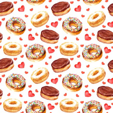 Tanımlama bilgilerini donuts ve sevgi kalpleri ile sorunsuz şablonu