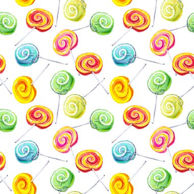 Lolli baba seamless modeli. Suluboya