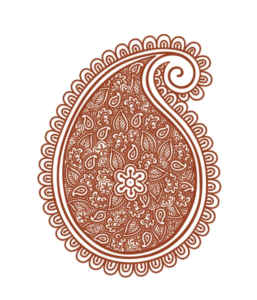 Indian vintage paisley - dekoratives henna design, indien. mehendi-Vektor — Stockvektor