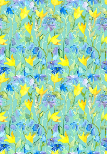 Sanat soyut çiçek ile sorunsuz tekrarlanan çiçek şablon