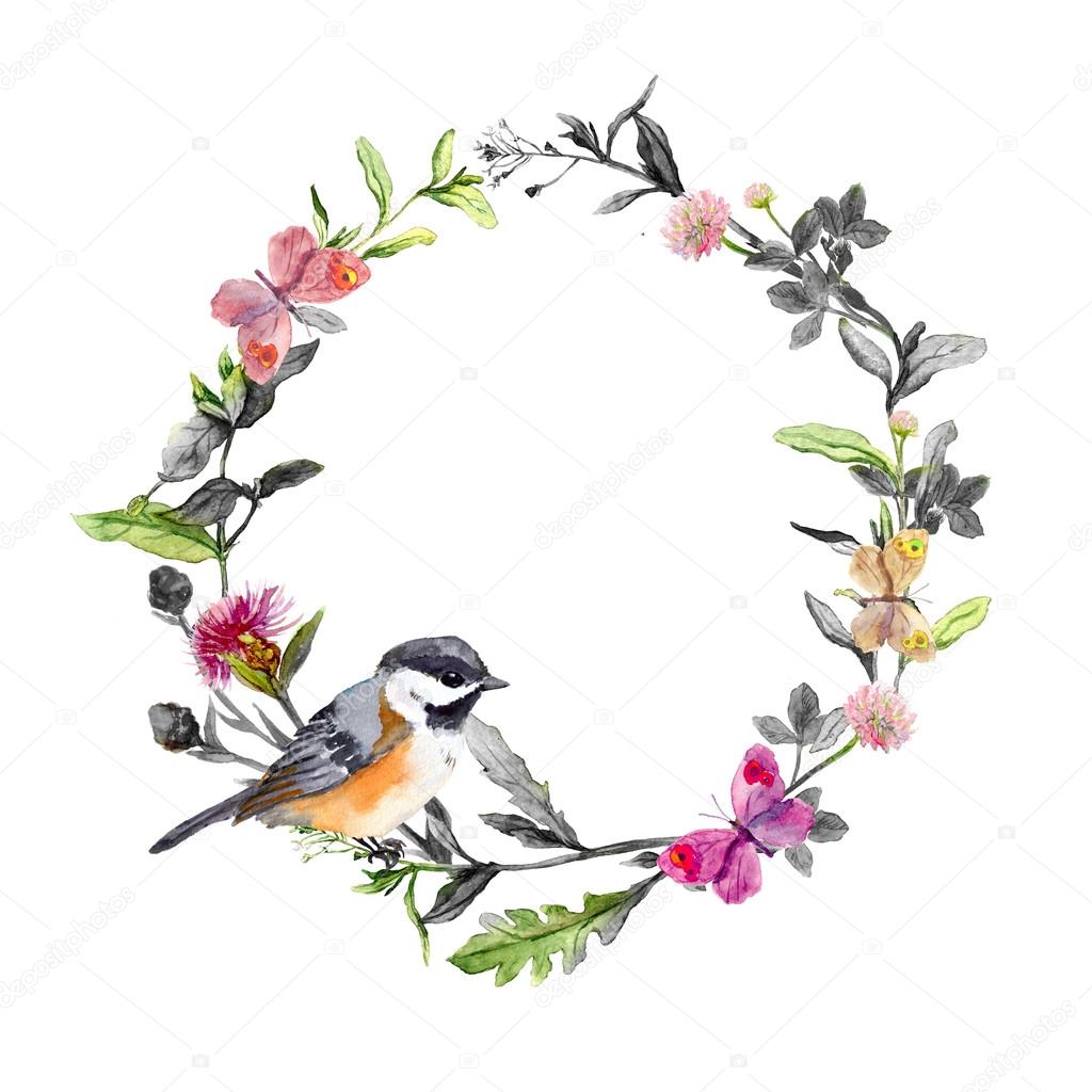 Download Couronne de frontière - oiseaux, les fleurs de prairie ...