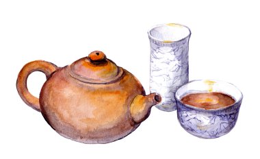 Geleneksel Çince çay seti