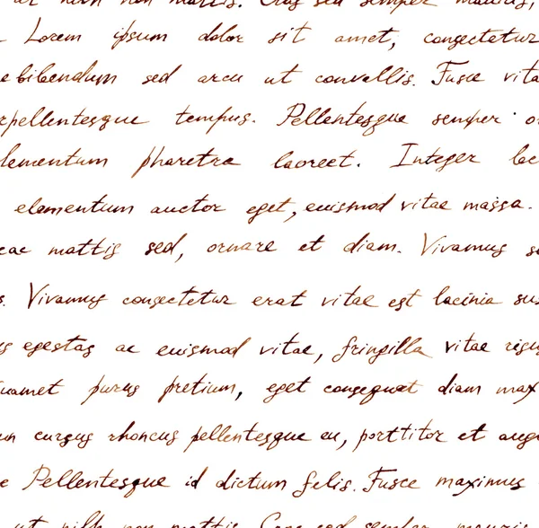 Carta escrita a mano - texto sin costura Lorem ipsum. Patrón de repetición —  Fotos de Stock