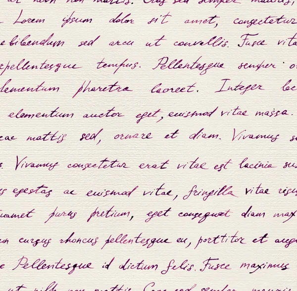 Carta escrita a mano - texto sin costura Lorem ipsum. Patrón de repetición —  Fotos de Stock