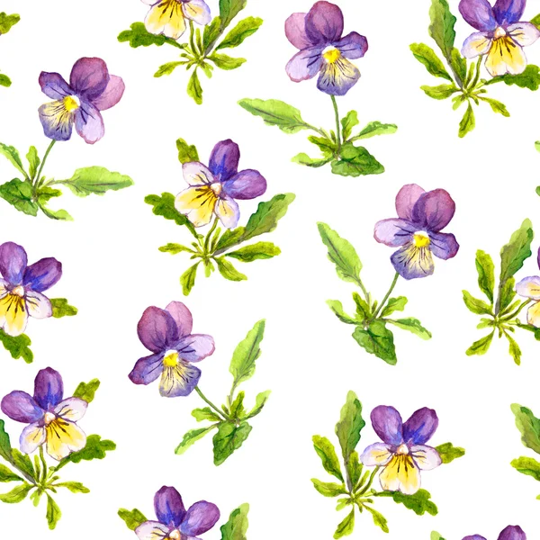 Naadloze romantische textiel textuur met violet altviool bloemen — Stockfoto