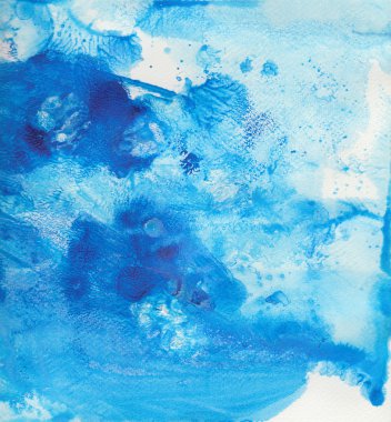 vuruş ve boya damlasını mavi-mavi arka plan