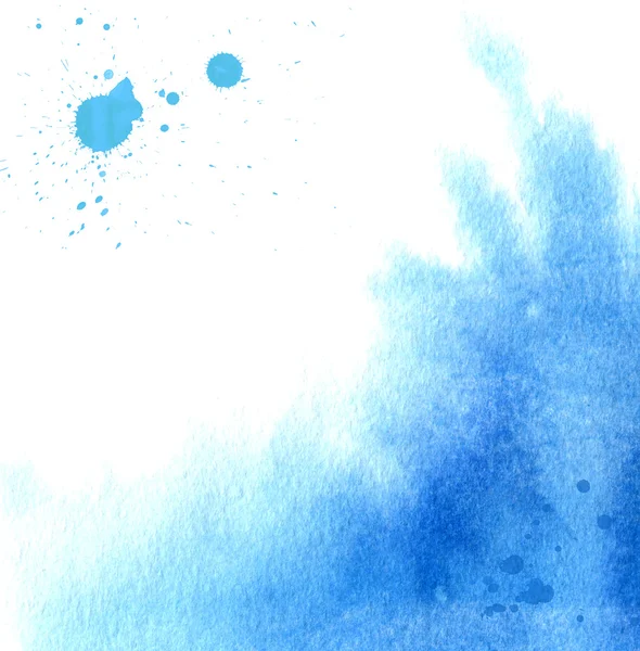 Abstract blauw aquarel achtergrond — Stockfoto