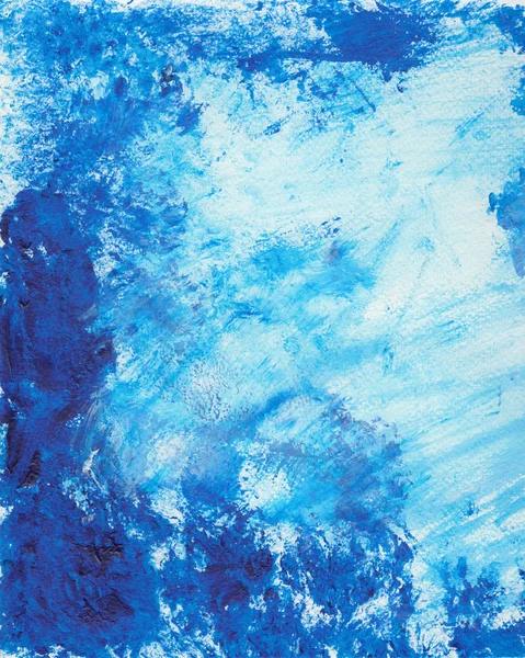 Abstrakt grov blå textur med acrlilyc färg — Stockfoto