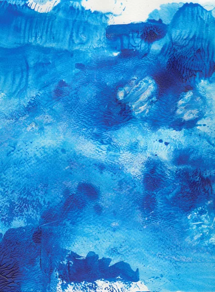 Abstract geschilderd textuur met blauwe lijnen en vlekken — Stockfoto