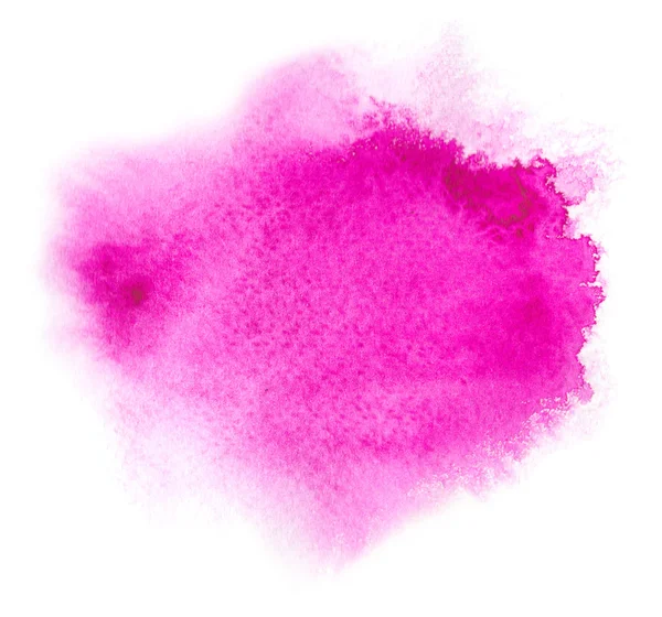 Magenta Aquarell Hintergrund mit Flecken und Strichen — Stockfoto