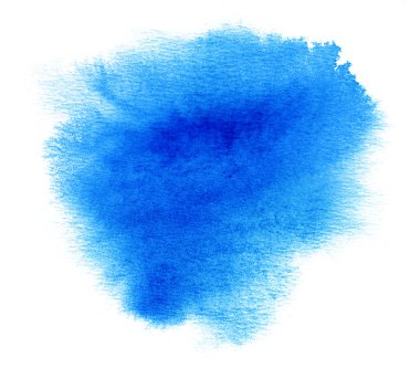 Boya leke ile mavi suluboya veya mürekkep lekesi