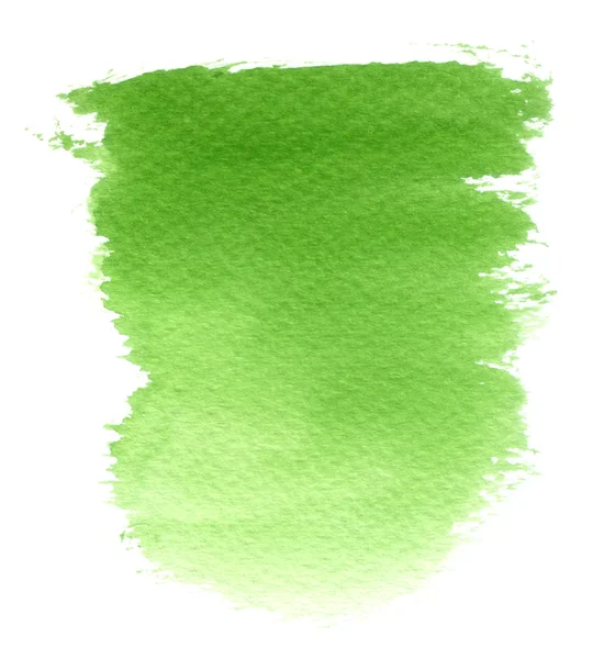 Abstracte groene aquarel vorm — Stockfoto