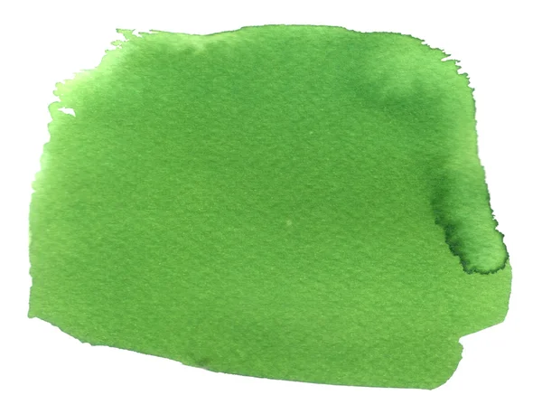 Abstracte groene aquarel hand beschilderde achtergrond — Stockfoto