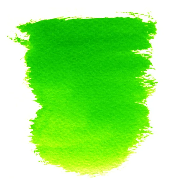 Aquarela mancha verde-amarela — Fotografia de Stock