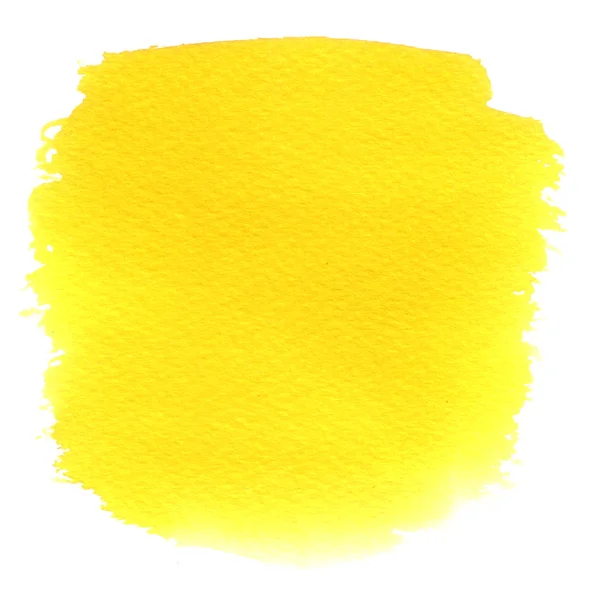 Abstract yellow watercolor shape — Stock Photo, Image