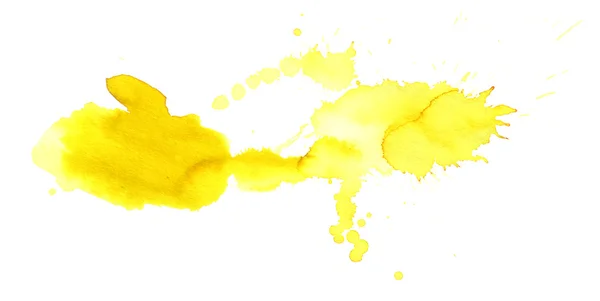 Yellow watercolor spot — Stock Photo, Image