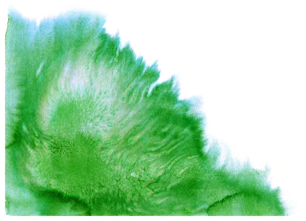 Abstracte groene aquarel splash — Stockfoto