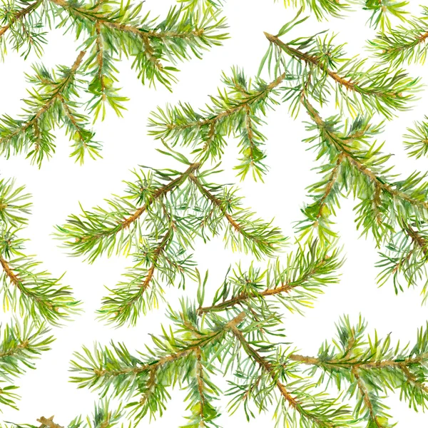 New year seamless pattern with branches of christmas tree Royalty Free Stock Photos