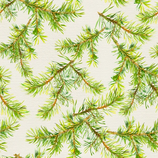 Új év varrat nélküli mintát a karácsonyfa ága — Stock Fotó