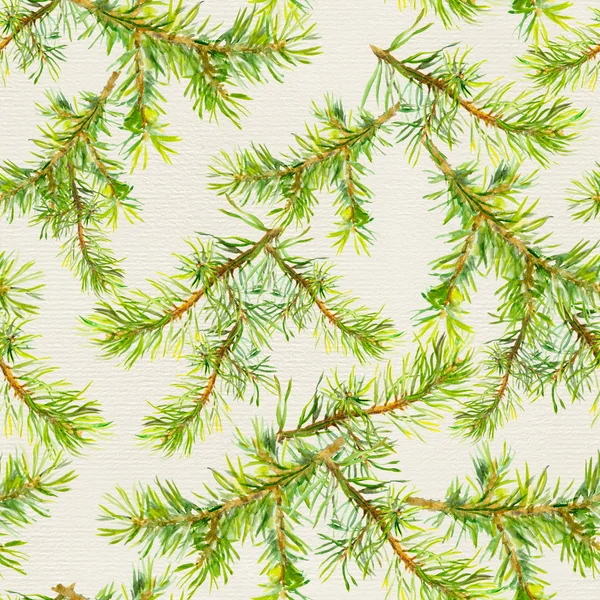 Nouvel an motif sans couture avec des branches de l'arbre de Noël — Photo