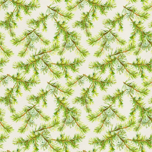 New year seamless pattern with branches of christmas tree Royalty Free Stock Photos