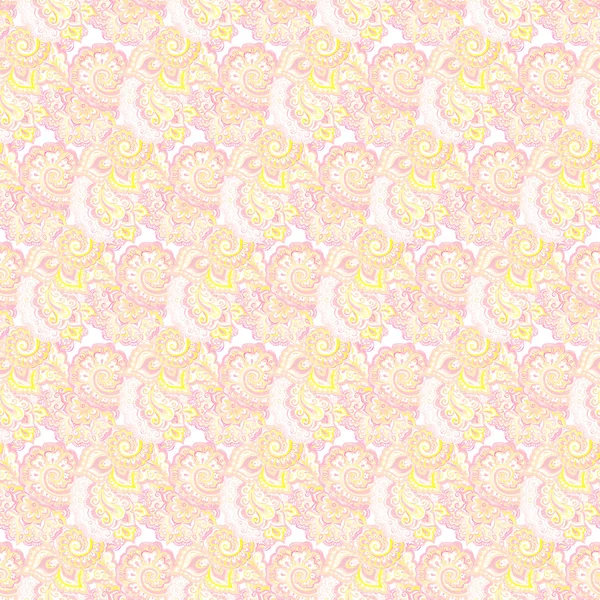 Gentle seamless pattern with indian twirls — Stock Photo, Image