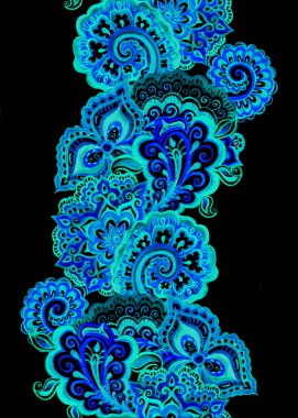 Gizem parlak neon afiş ile Hint süsleme