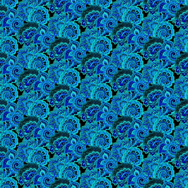 Brilhante azul-preto filigrana criativo sem costura fundo — Fotografia de Stock