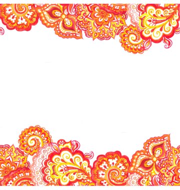 Etnik benzersiz geleneksel dekor renkli süsleme ile