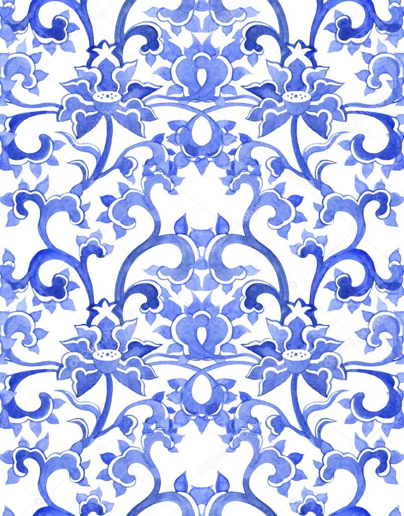 Floral chinese ornamental repeating pattern