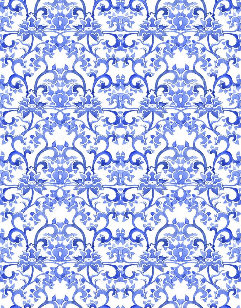 Floral chinese ornamental repeating pattern