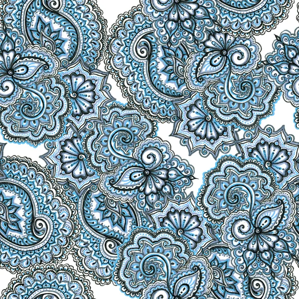 Decoratieve sierlijke herhalend patroon. Decoratieve bloemen achtergrond met paisley — Stockfoto