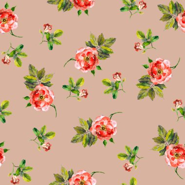 Gül çiçek ile sorunsuz basit çiçek desenli