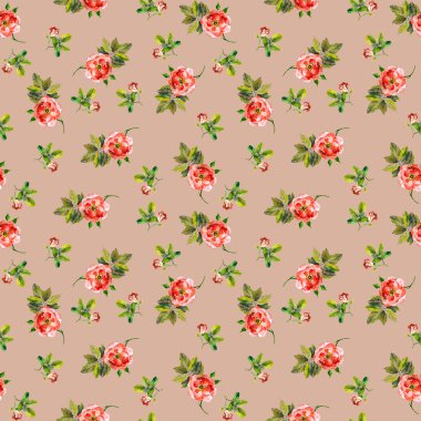 Gül çiçek ile sorunsuz basit çiçek desenli