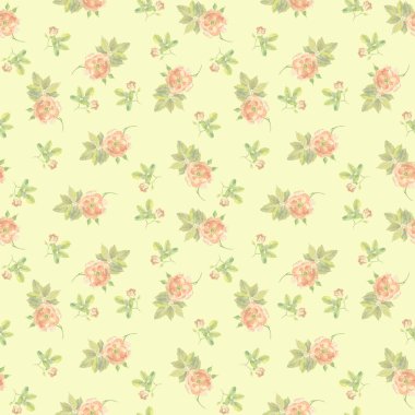 Hafif hafif sarı seamless modeli çiçek gül