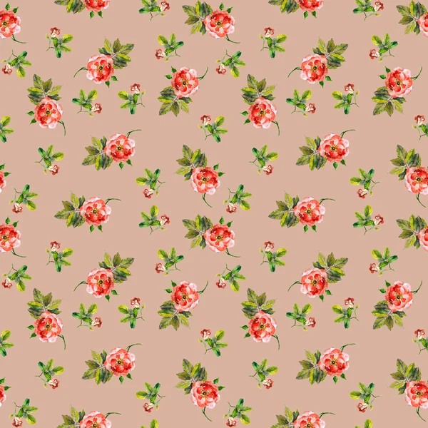 Seamless simple floral pattern with rose flowers — Stock Photo, Image