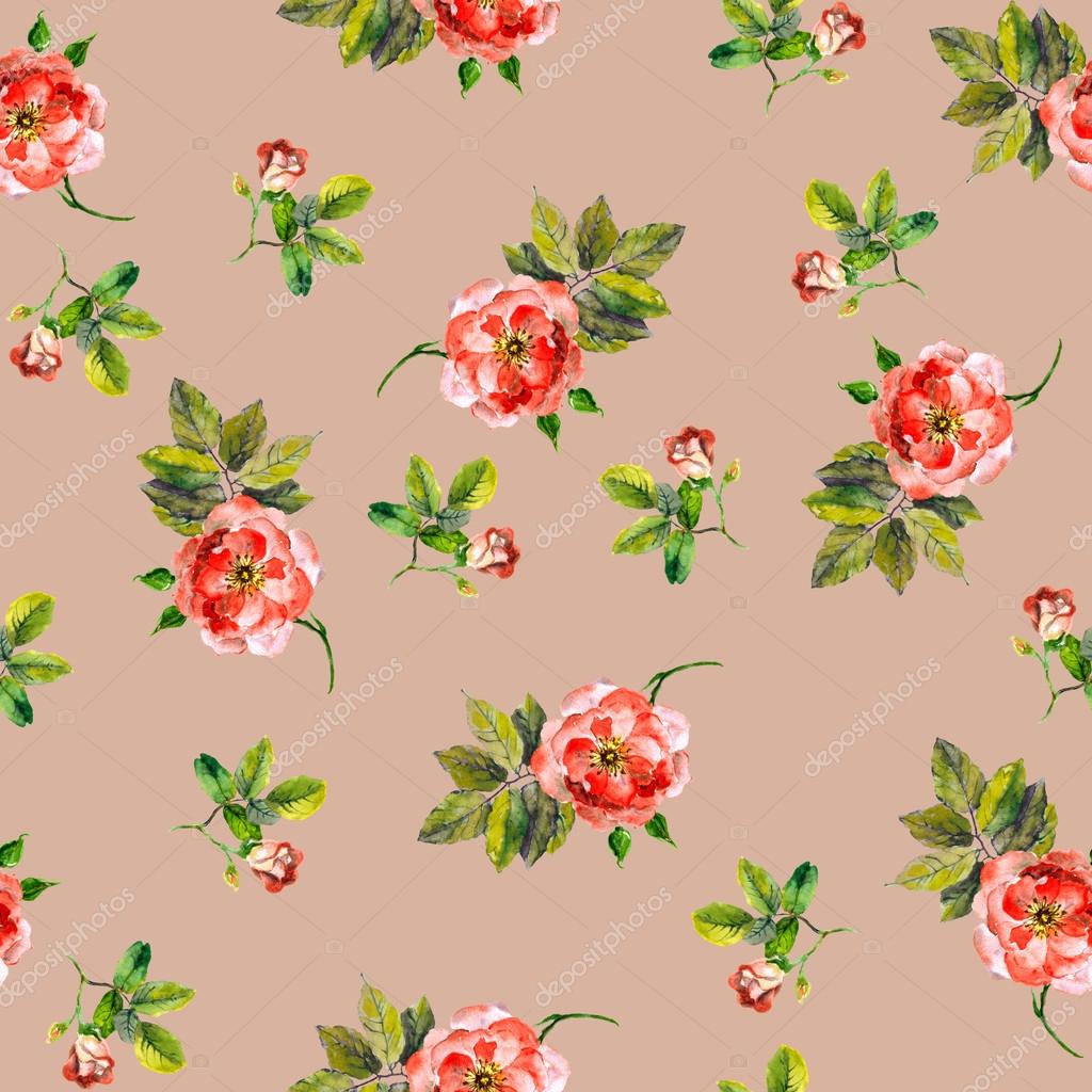 Prosty Wzór Kwiatowy Z Kwiatów Róży Zdjęcie Stockowe