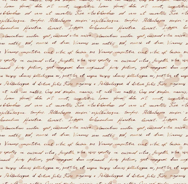 Hand skriva anteckning - latin text Lorem ipsum. Upprepande mönster — Stockfoto