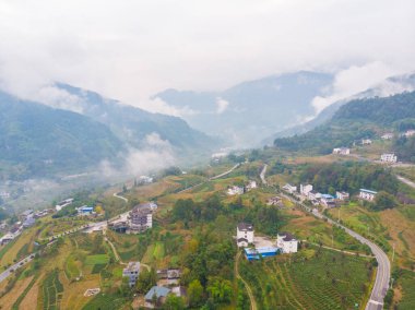 Enshi Tujia ve Miao Özerk Bölgesi 'nde sonbahar manzarası, Hubei, Çin